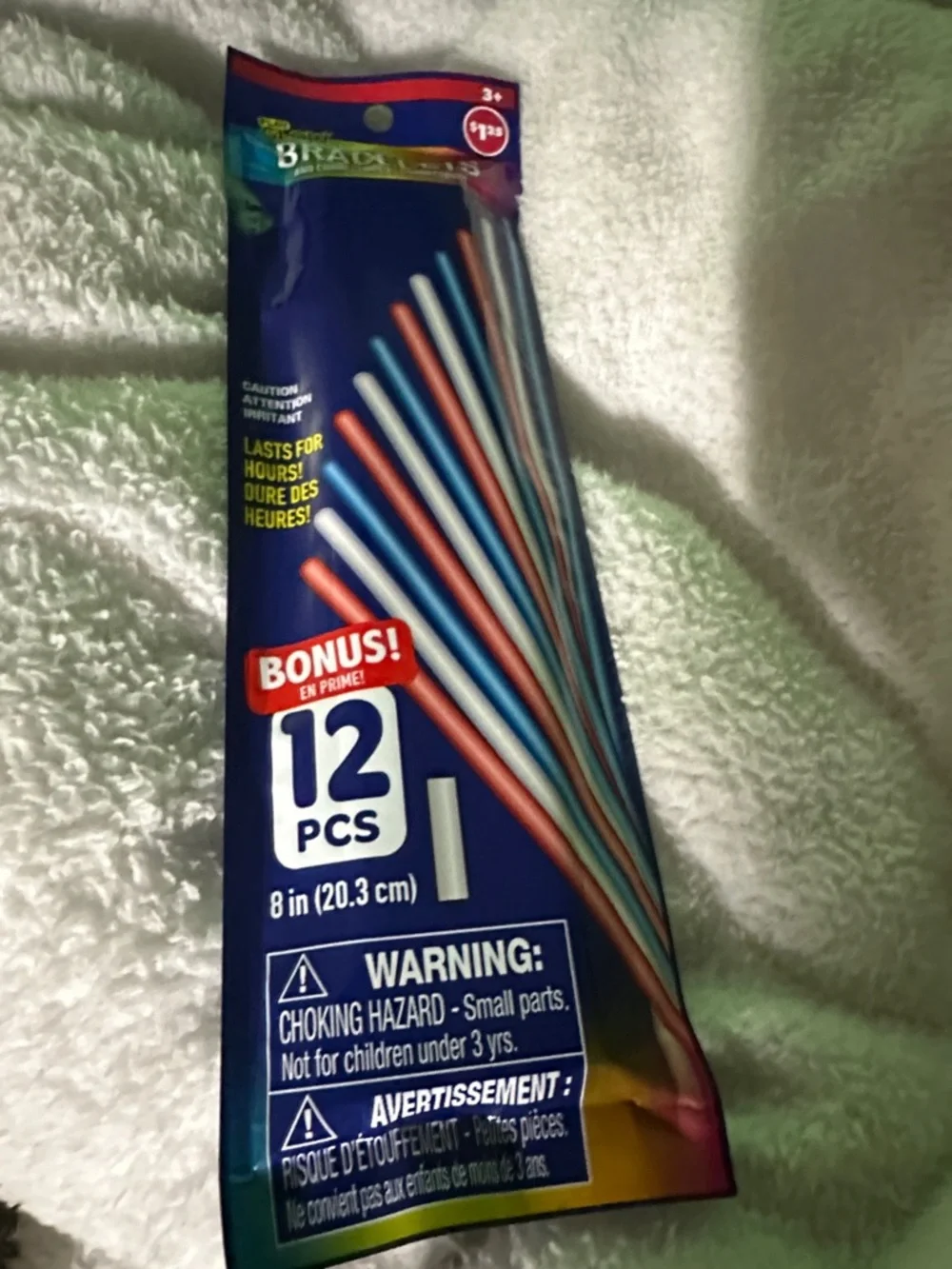 adidas Glow Bracelets Assorted Red White Blue - 12 Pack